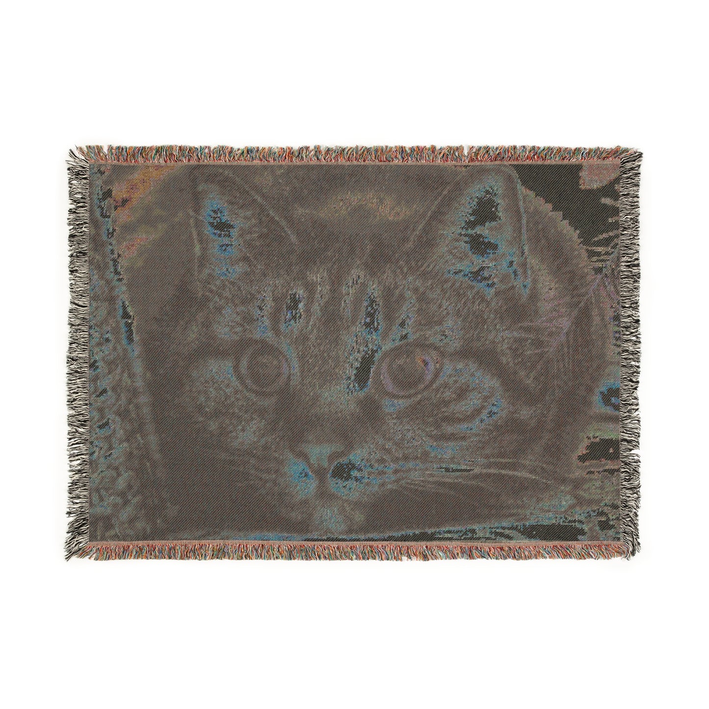 Cozy Cat Woven Blanket