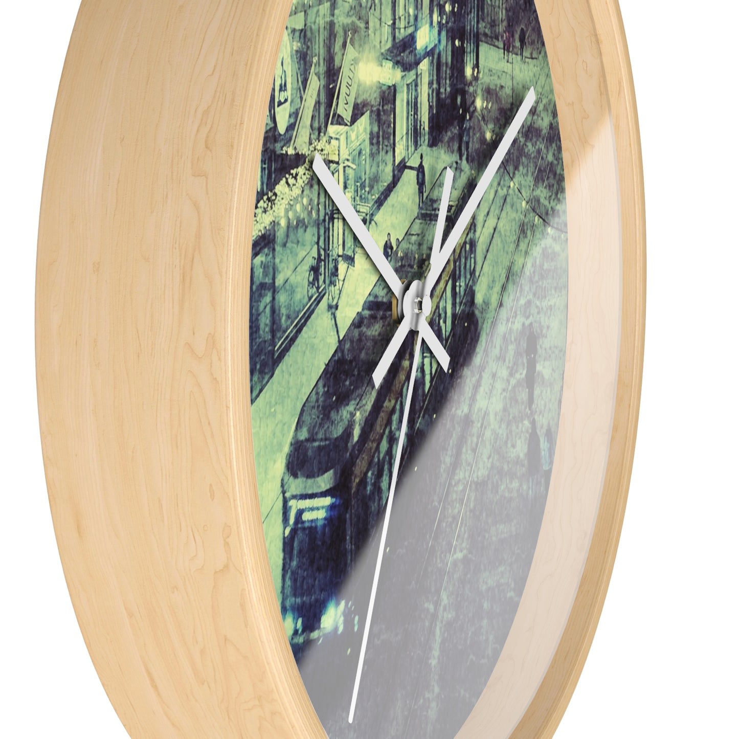 Vintage Streetcar Wall Clock — Retro City Tram Art Clock