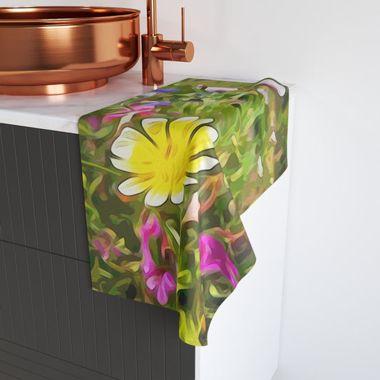 Hand Towel - Flower Meadow Bright Colours
