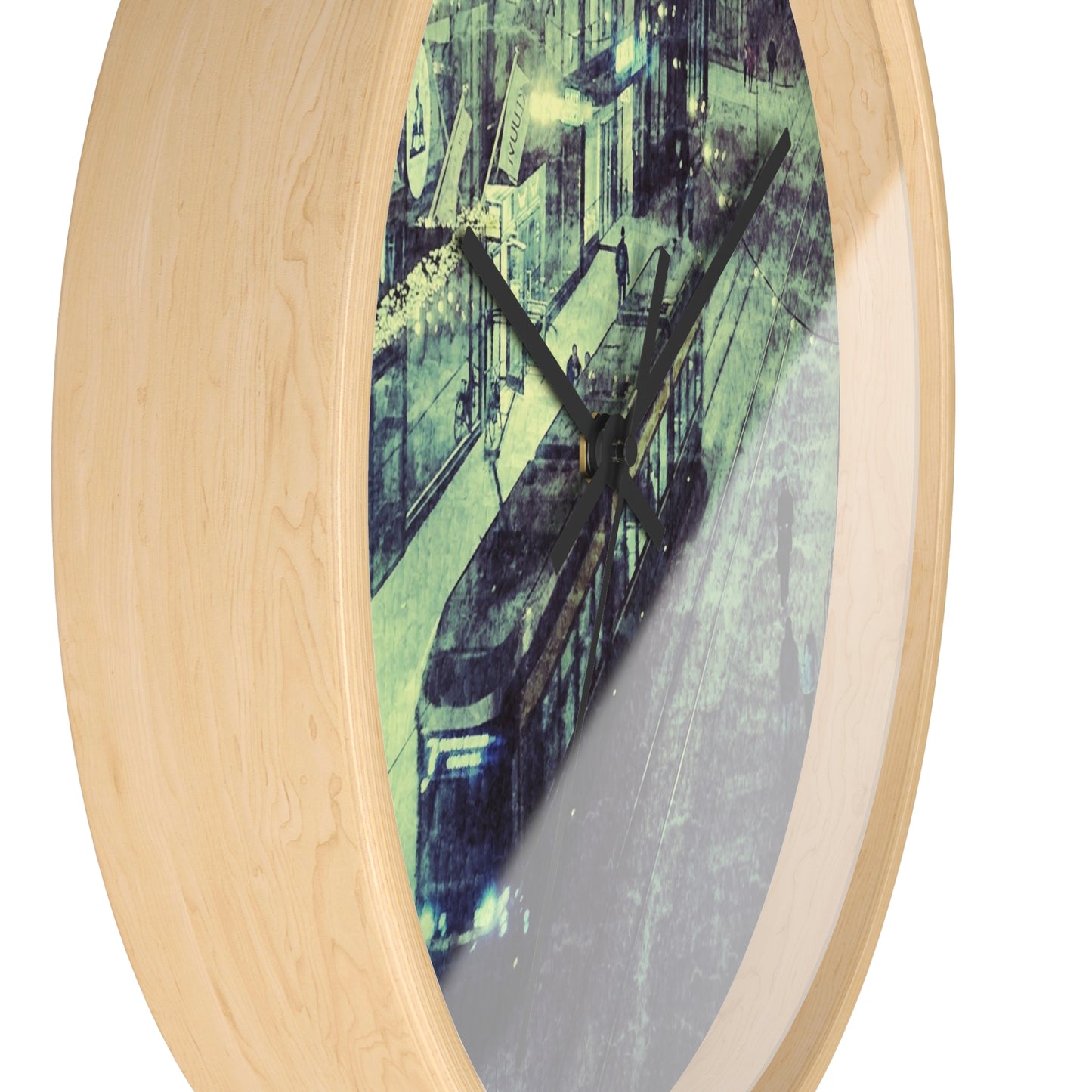 Vintage Streetcar Wall Clock — Retro City Tram Art Clock