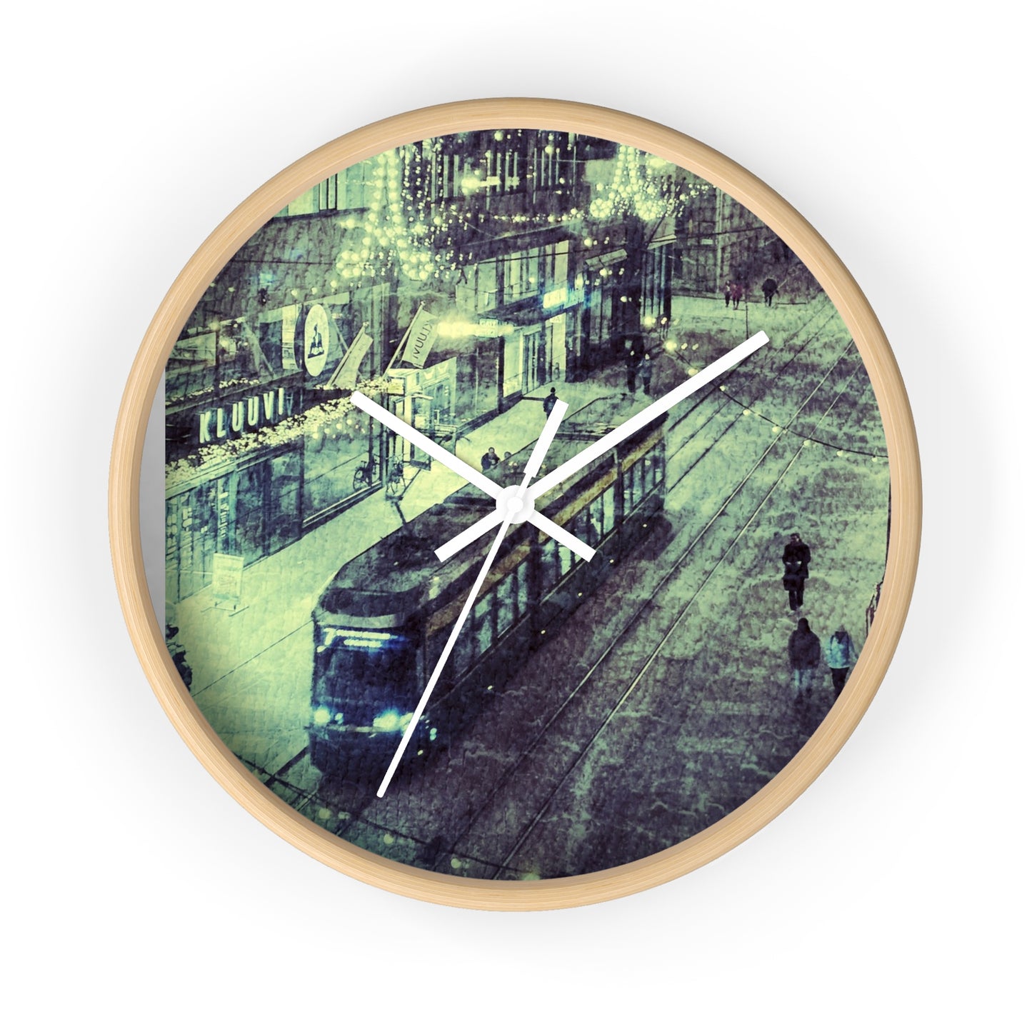 Vintage Streetcar Wall Clock — Retro City Tram Art Clock