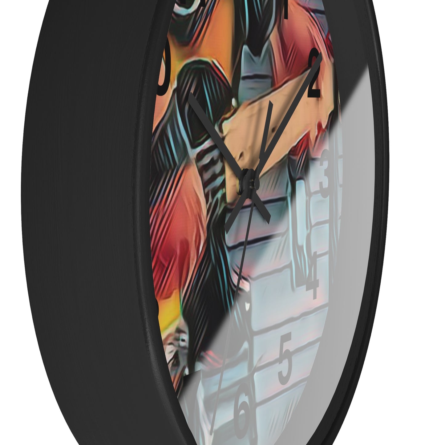 Abstract Wall Clock — Colorful Musical Art Timepiece