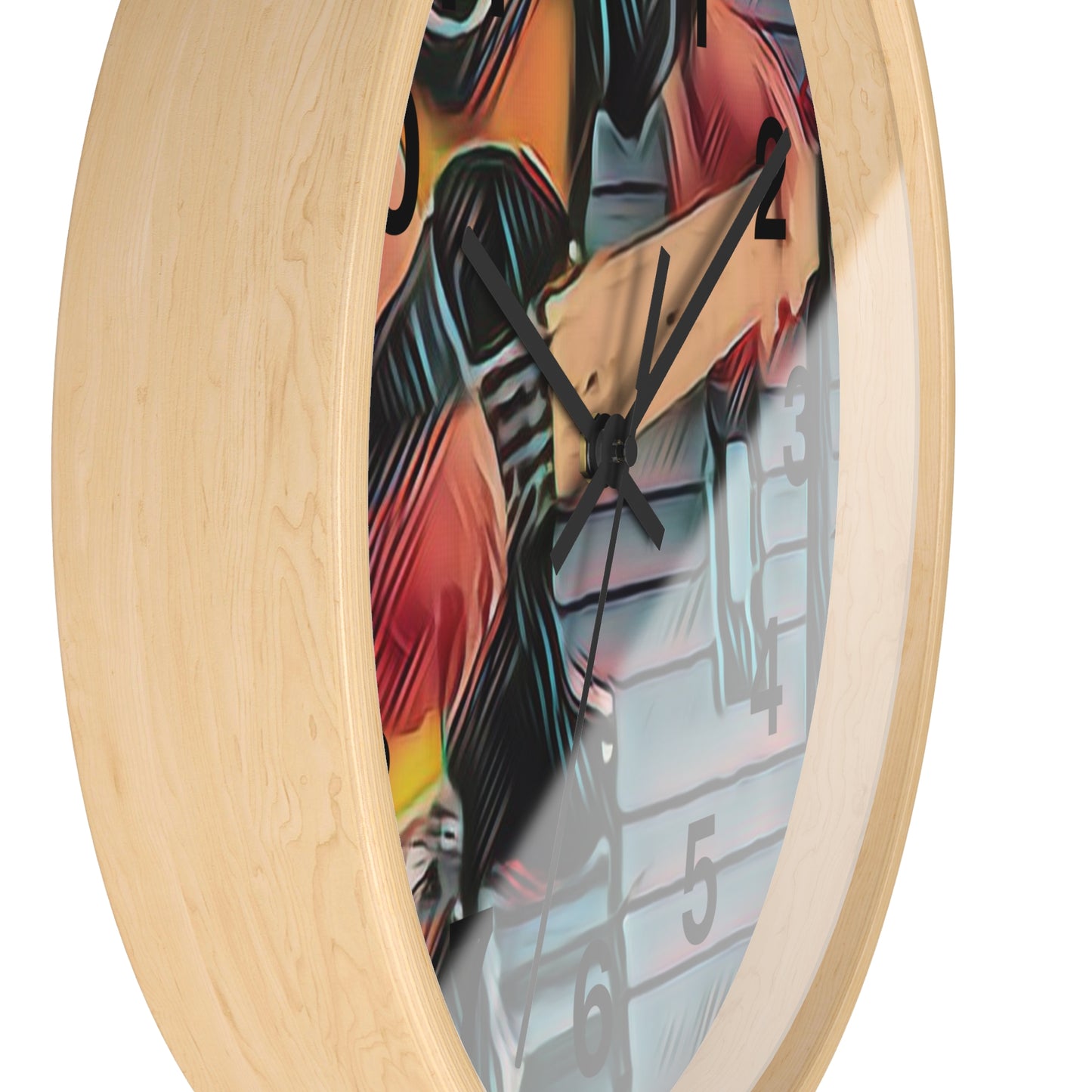 Abstract Wall Clock — Colorful Musical Art Timepiece