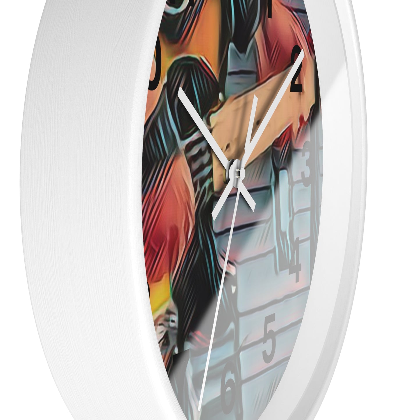 Abstract Wall Clock — Colorful Musical Art Timepiece