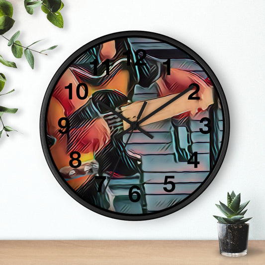Abstract Wall Clock — Colorful Musical Art Timepiece