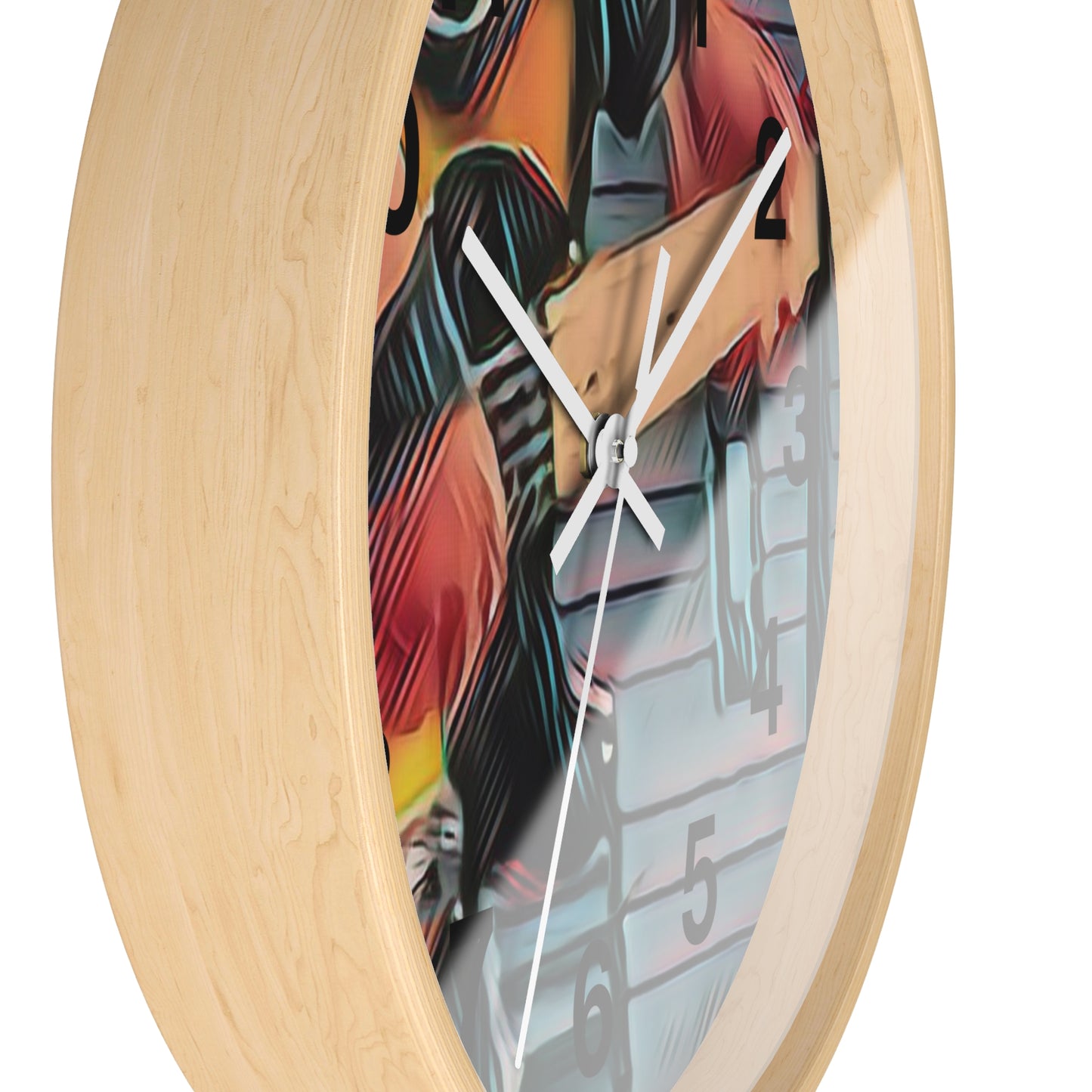 Abstract Wall Clock — Colorful Musical Art Timepiece